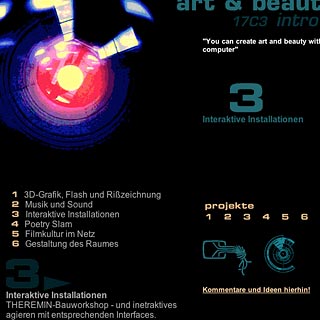 17C3 CCC Chaos Computer Congress c-base Art & Beauty Website Annette Springborn Christian Bennat Design