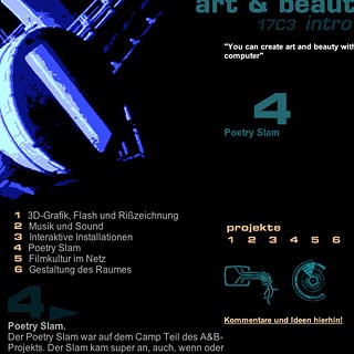 17C3 CCC Chaos Computer Congress c-base Art & Beauty Website Annette Springborn Christian Bennat Design