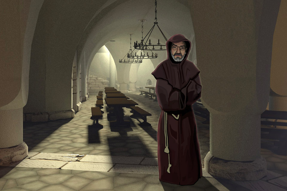 Abtei Mönch Name Der Rose Marten Suhr Christian Bennat Illustration Character Gesicht