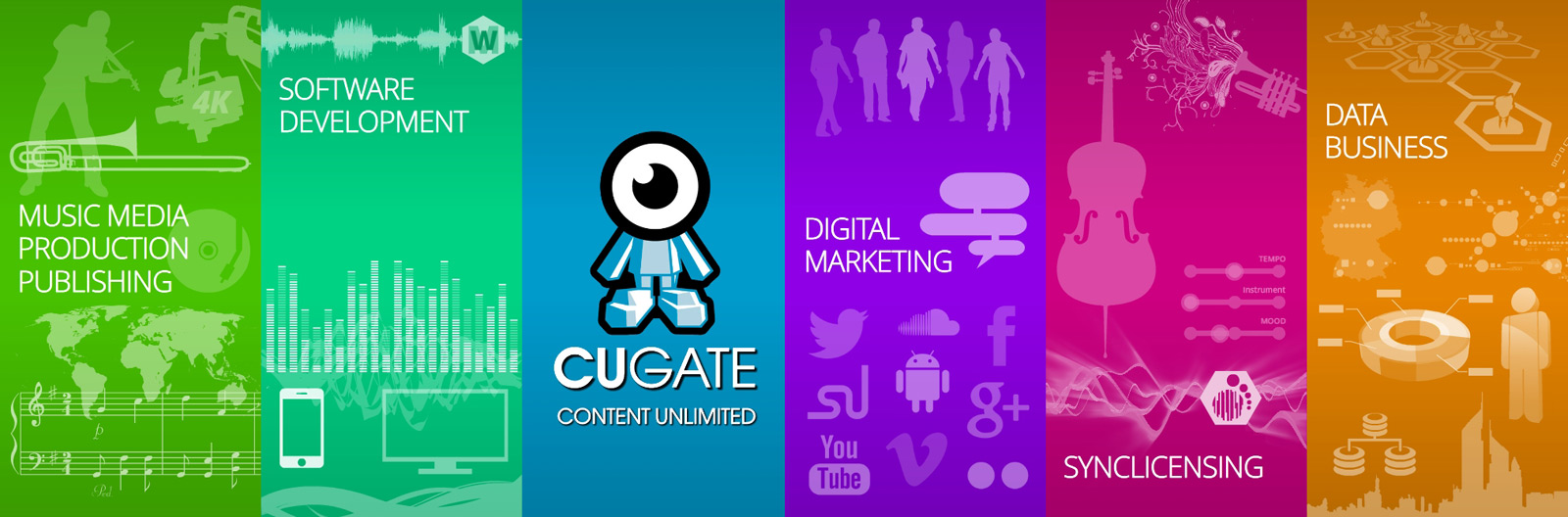 Cugate Banner Christian Bennat Illustration Layout Design UI Infographic