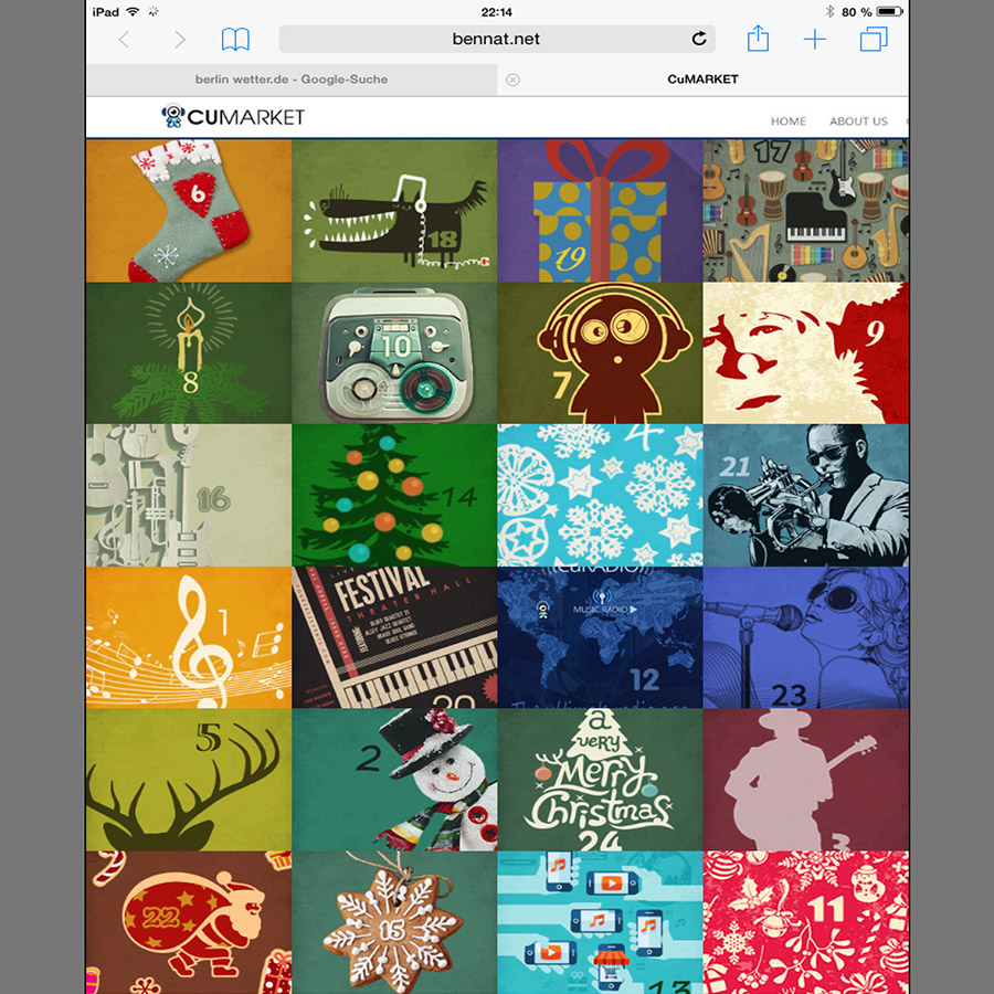 Cugate Weihnachtskalender Christian Bennat Beratung Design HTML UX UI