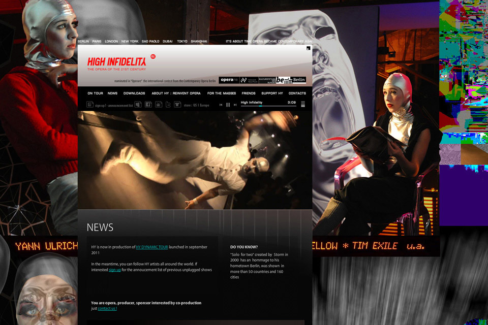 HY Opera Christian Bennat Website Flash Programmierung Multi Medialer Event Oper Theater Tanz