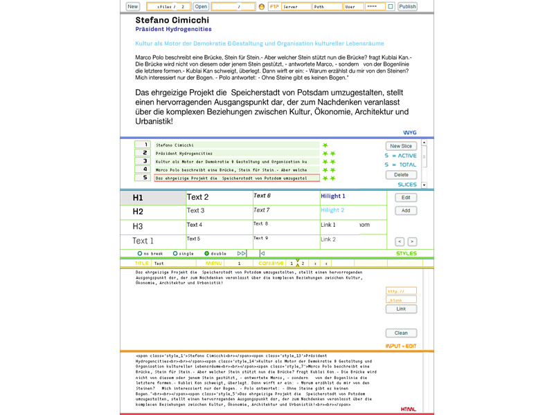 Milkiway Christian Bennat Konzept Projekt HTML Flash UX UI