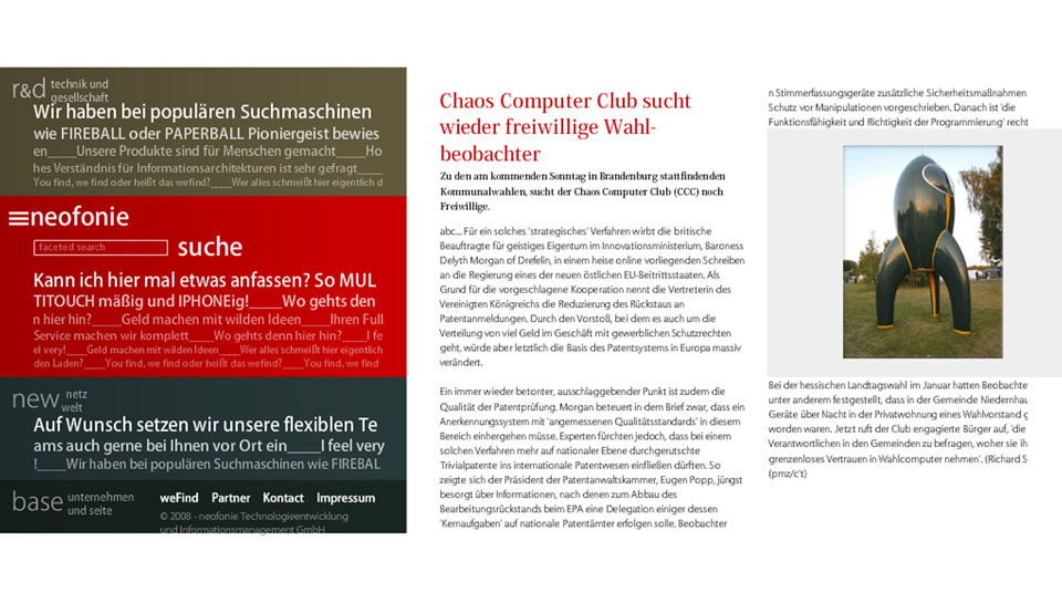 Neofonie Bennat Design Flash Programmierung HTML Js Javascript Festanstellung