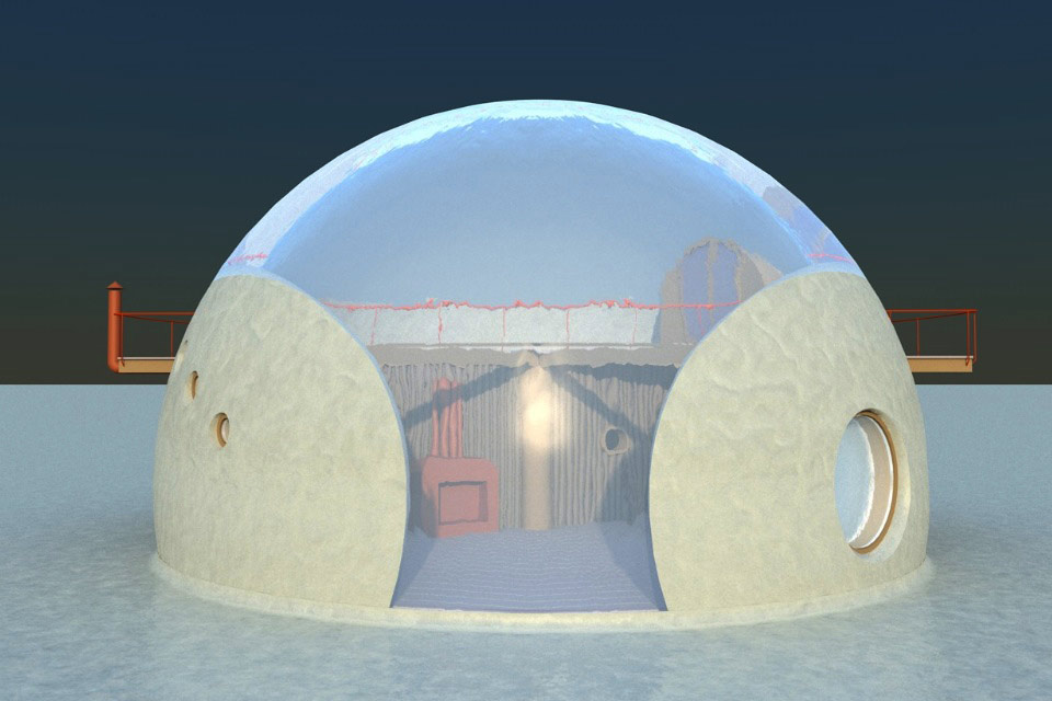 Qanuk Iglu Eis Bennat Projekt Konzept Architektur Design Marten Suhr 3D 