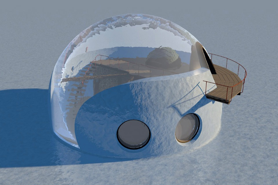 Qanuk Iglu Eis Bennat Projekt Konzept Architektur Design Marten Suhr 3D 