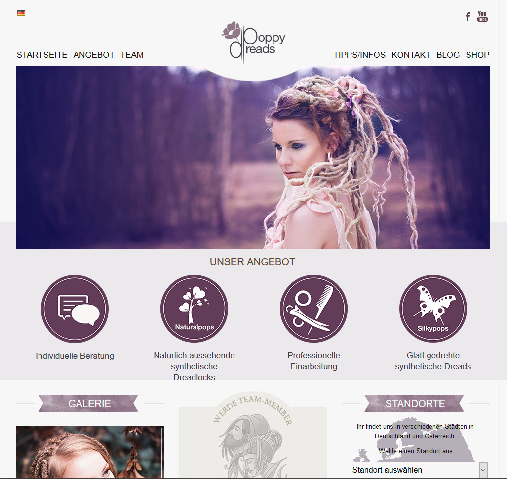 Poppydreads, WordPress, Christian Bennat, Design, Programmierung, Wartung, Berlin, Friedenau
