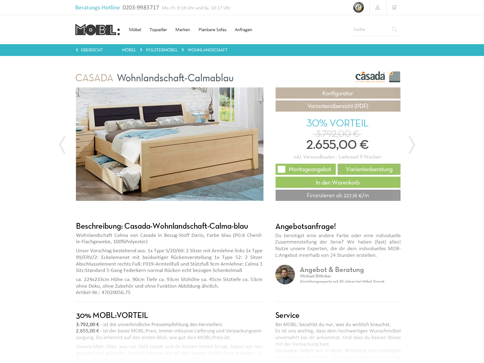MOBL Online Möbel Shop - Design Update Layout UX UI - Christian Bennat - 2020
